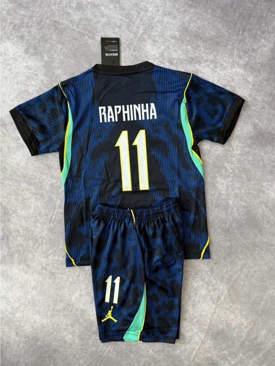 Jumpman Other - ⚽️ Raphinha #11 Brazil Jumpman World Cup Away Kids Youth Soccer Jersey Kit
